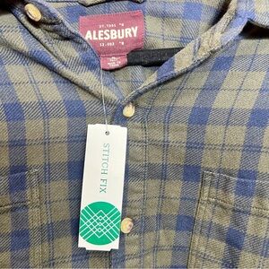 Alesbury Fireside Brushed Flannel - Olive - Size XLT